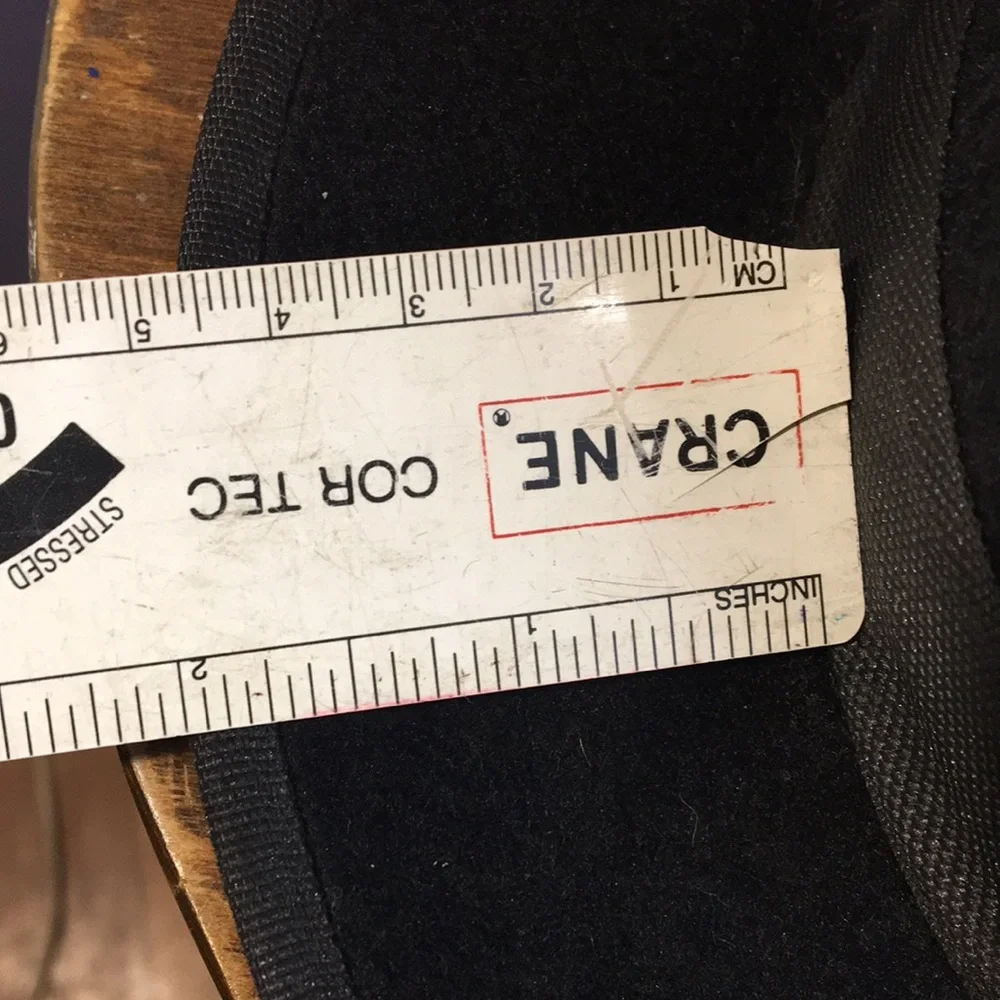 Vintage Pepo Sapka hat factorie Istanbul black felt Homburg 2” wide brim cap - Picture 7 of 12